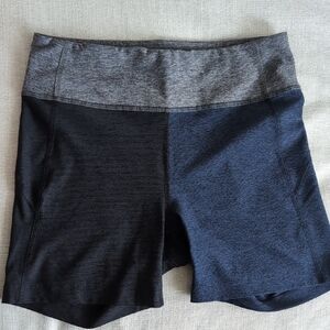 Outdoor Voices Black and Blue Athletic Shorts